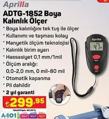 APRİLLA BOYA KALINLIK ÖLÇER APRİLLA BOYA KALINLIK ÖLÇER